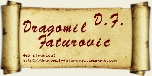 Dragomil Faturović vizit kartica